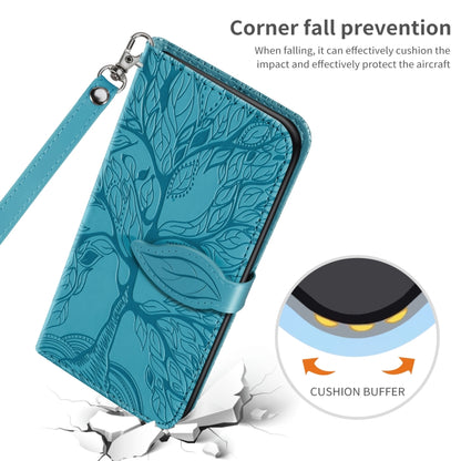 For Samsung Galaxy A53 5G Life of Tree Embossing Leather Phone Case(Blue) - Galaxy Phone Cases by buy2fix | Online Shopping UK | buy2fix