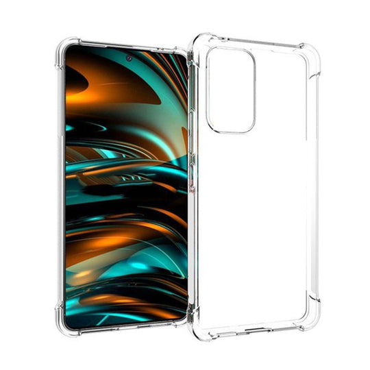 Pour Samsung Galaxy A53 Étui de téléphone en TPU épais antidérapant antichoc (transparent)