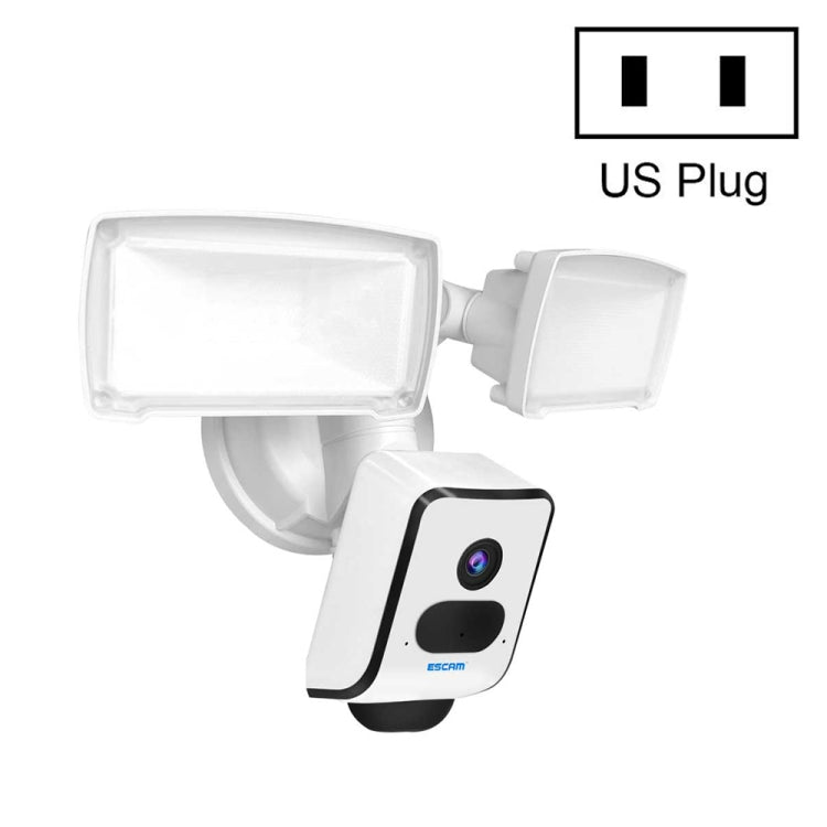 ESCAM QF612 3MP WiFi IP Camera & Floodlight, Support Night Vision / PIR Detection(US Plug) - Wireless Camera by ESCAM | Online Shopping UK | buy2fix