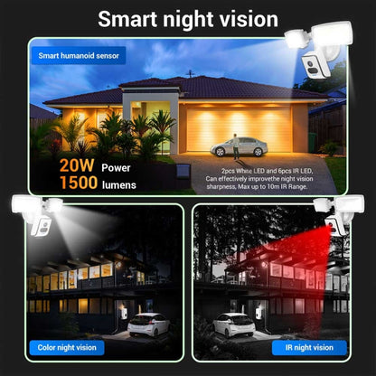 ESCAM QF612 3MP WiFi IP Camera & Floodlight, Support Night Vision / PIR Detection(AU Plug) - Wireless Camera by ESCAM | Online Shopping UK | buy2fix