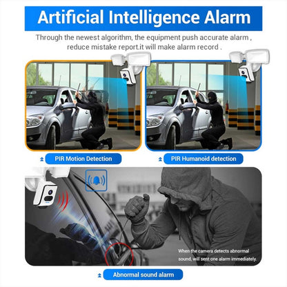 ESCAM QF612 3MP WiFi IP Camera & Floodlight, Support Night Vision / PIR Detection(AU Plug) - Wireless Camera by ESCAM | Online Shopping UK | buy2fix