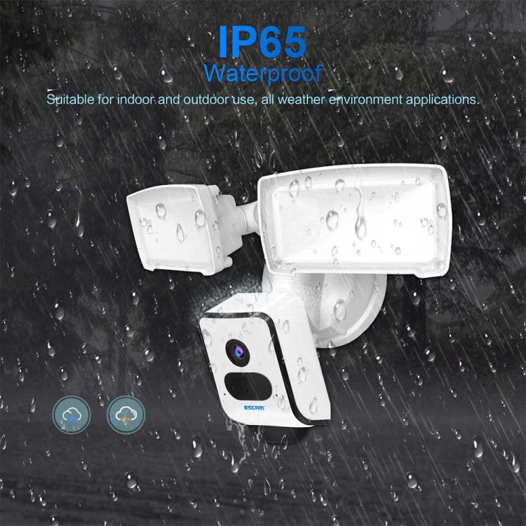 ESCAM QF612 3MP WiFi IP Camera & Floodlight, Support Night Vision / PIR Detection(US Plug) - Wireless Camera by ESCAM | Online Shopping UK | buy2fix