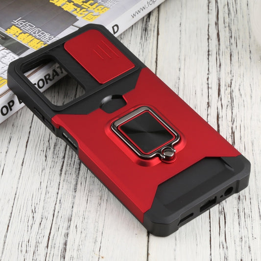 For Xiaomi Redmi Note 11 5G China / Poco M4 Pro 5G Sliding Camera Cover Design PC + TPU Shockproof Phone Case(Red) - Xiaomi Cases by buy2fix | Online Shopping UK | buy2fix
