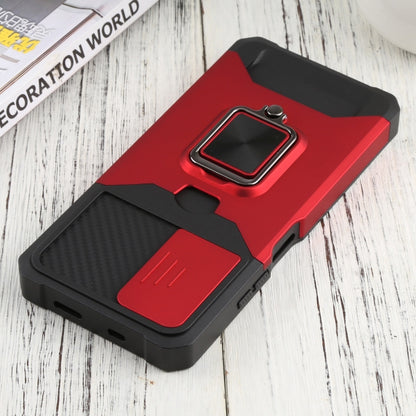 For Xiaomi Redmi Note 11 5G China / Poco M4 Pro 5G Sliding Camera Cover Design PC + TPU Shockproof Phone Case(Red) - Xiaomi Cases by buy2fix | Online Shopping UK | buy2fix