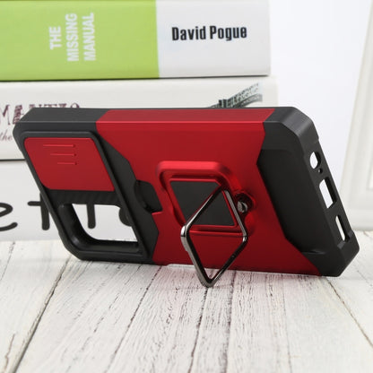 For Xiaomi Redmi Note 11 5G China / Poco M4 Pro 5G Sliding Camera Cover Design PC + TPU Shockproof Phone Case(Red) - Xiaomi Cases by buy2fix | Online Shopping UK | buy2fix