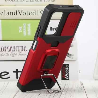 For Xiaomi Redmi Note 11 5G China / Poco M4 Pro 5G Sliding Camera Cover Design PC + TPU Shockproof Phone Case(Red) - Xiaomi Cases by buy2fix | Online Shopping UK | buy2fix