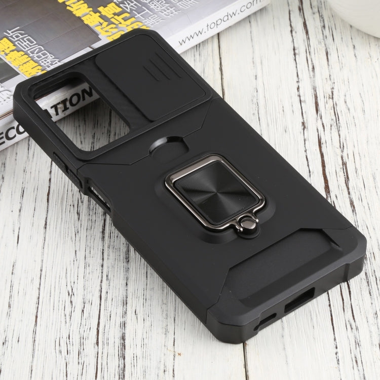 For Xiaomi Redmi Note 11 Pro 5G / 4G International Version Sliding Camera Cover Design PC + TPU Shockproof Phone Case(Black) by buy2fix