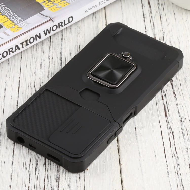 For Xiaomi Redmi Note 11 Pro 5G / 4G International Version Sliding Camera Cover Design PC + TPU Shockproof Phone Case(Black) by buy2fix