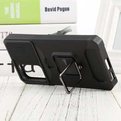 For Xiaomi Redmi Note 11 Pro 5G / 4G International Version Sliding Camera Cover Design PC + TPU Shockproof Phone Case(Black) by buy2fix