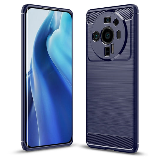 For Xiaomi Mi 12 Ultra 5G Brushed Texture Carbon Fiber TPU Phone Case(Blue)
