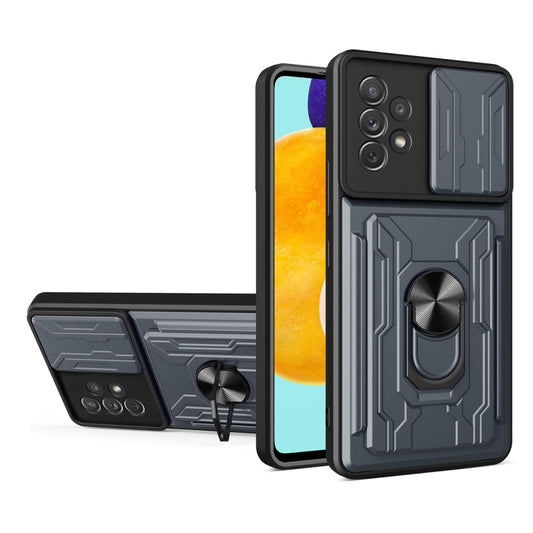 For Samsung Galaxy A53 5G Sliding Camshield Card Phone Case(Grey) - Galaxy Phone Cases by buy2fix | Online Shopping UK | buy2fix