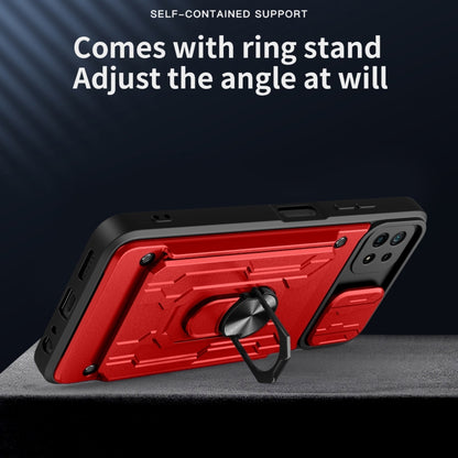 For Samsung Galaxy A22 5G Sliding Camshield Card Phone Case(Black) by buy2fix