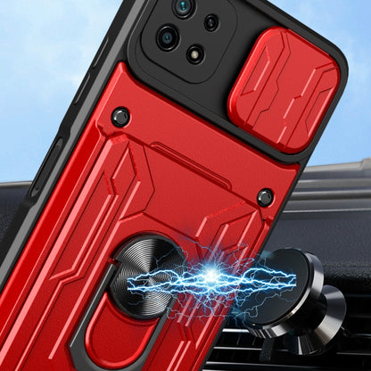 For Samsung Galaxy A22 5G Sliding Camshield Card Phone Case(Black) by buy2fix