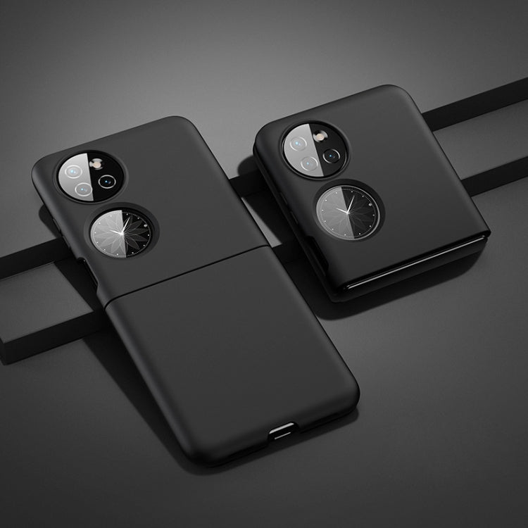 For Huawei P50 Pocket Oil-sprayed Ultra-thin Folding Phone Case(Black) - Huawei Cases by buy2fix | Online Shopping UK | buy2fix