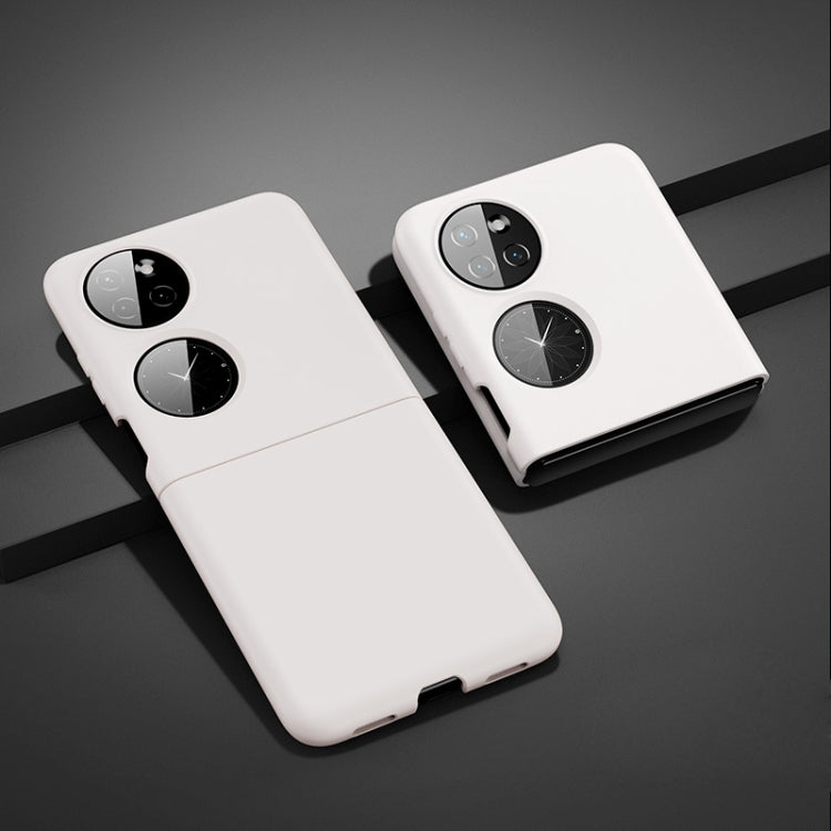 For Huawei P50 Pocket Oil-sprayed Ultra-thin Folding Phone Case(White) - Huawei Cases by buy2fix | Online Shopping UK | buy2fix