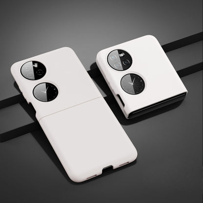 For Huawei P50 Pocket Oil-sprayed Ultra-thin Folding Phone Case(White) - Huawei Cases by buy2fix | Online Shopping UK | buy2fix