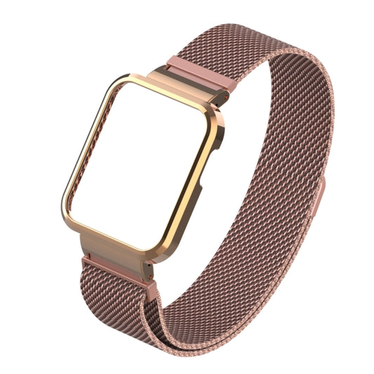 For Xiaomi Mi Watch Lite / Redmi Watch Milanese Magnetic Metal Watchband(Rose Red) - Watch Bands by buy2fix | Online Shopping UK | buy2fix