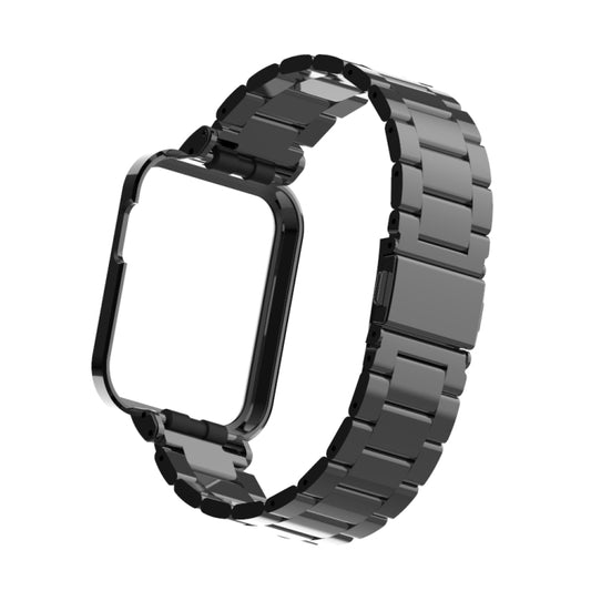 For Xiaomi Mi Watch Lite / Redmi Watch Three-Bead Metal Watchband(Black) - Watch Bands by buy2fix | Online Shopping UK | buy2fix