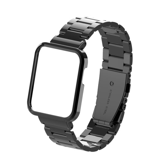 For Xiaomi Mi Watch Lite / Redmi Watch Three-Bead Metal Watchband(Black) - Watch Bands by buy2fix | Online Shopping UK | buy2fix