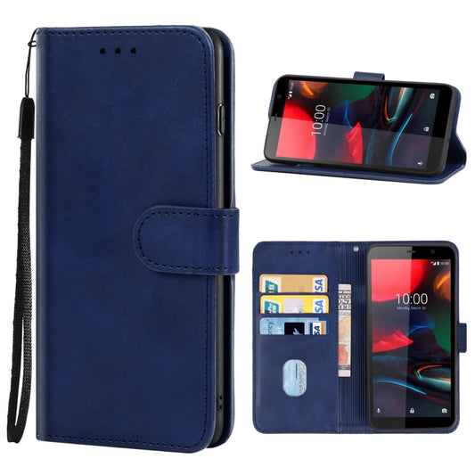 Leather Phone Case For Vodafone Smart E11(Blue) - More Brand by buy2fix | Online Shopping UK | buy2fix