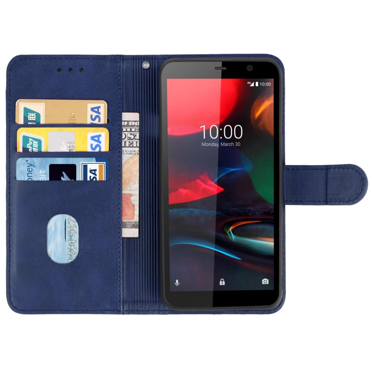 Leather Phone Case For Vodafone Smart E11(Blue) - More Brand by buy2fix | Online Shopping UK | buy2fix