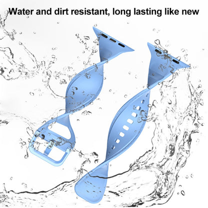 Silicone Watch Band For Apple Watch Series 9&8&7 41mm / SE 3&SE 2&6&SE&5&4 40mm / 3&2&1 38mm(White) by buy2fix