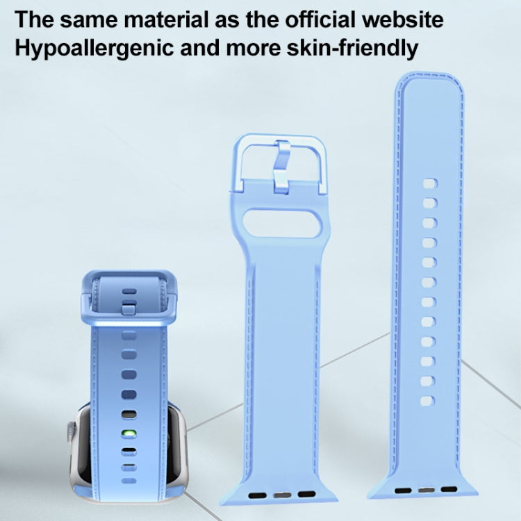 Silicone Watch Band For Apple Watch Series 9&8&7 41mm / SE 3&SE 2&6&SE&5&4 40mm / 3&2&1 38mm(White) by buy2fix