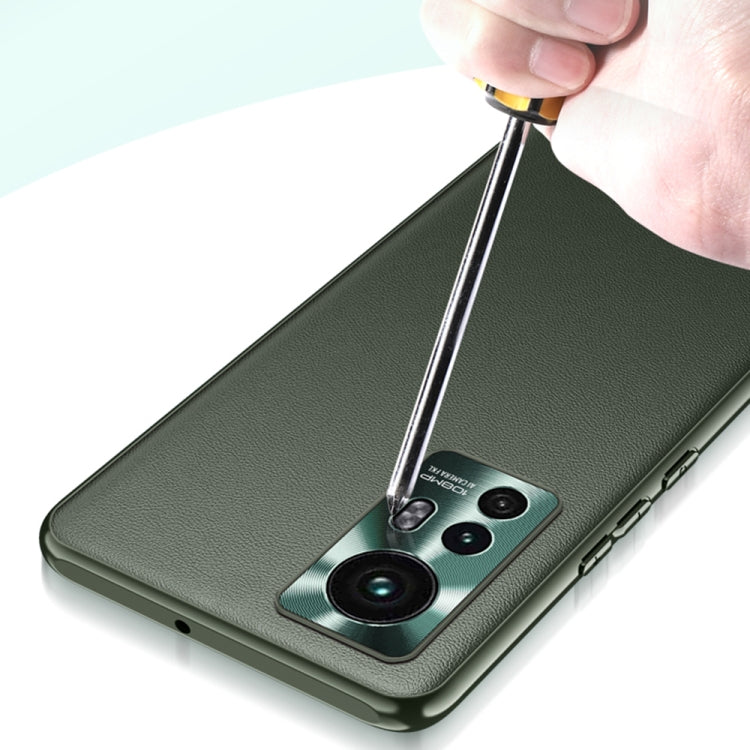 For Xiaomi 12 Pro 5G Plain Skin Leather Phone Case(Black) by buy2fix