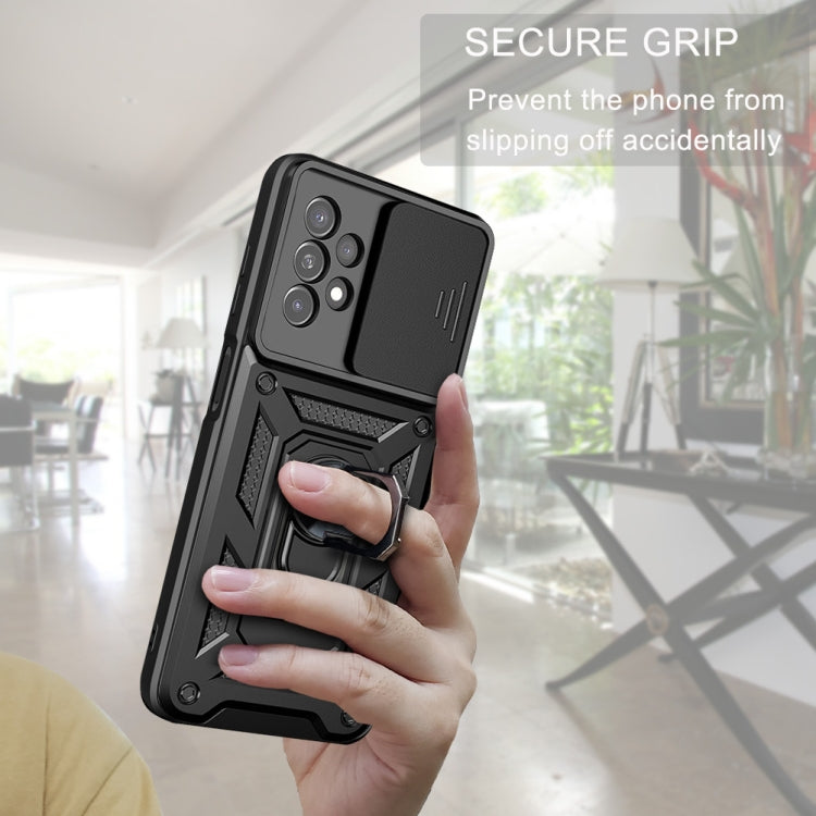 For Samsung Galaxy A13 4G Sliding Camera Cover TPU+PC Phone Case(Black) - Galaxy Phone Cases by buy2fix | Online Shopping UK | buy2fix