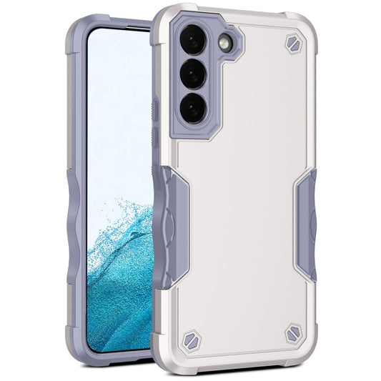 For Samsung Galaxy S22+ 5G Non-slip Armor Phone Case(White) - Galaxy S22+ 5G Cases by buy2fix | Online Shopping UK | buy2fix