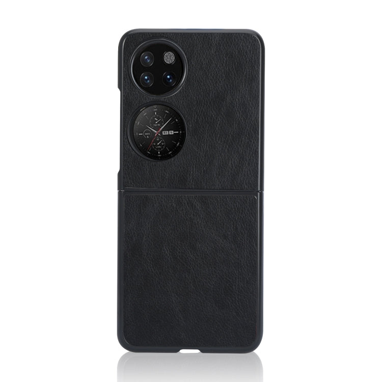 For Huawei P50 Pocket Lychee Texture Folding Phone Case(Black) - Huawei Cases by buy2fix | Online Shopping UK | buy2fix