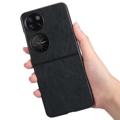 For Huawei P50 Pocket Lychee Texture Folding Phone Case(Black) - Huawei Cases by buy2fix | Online Shopping UK | buy2fix