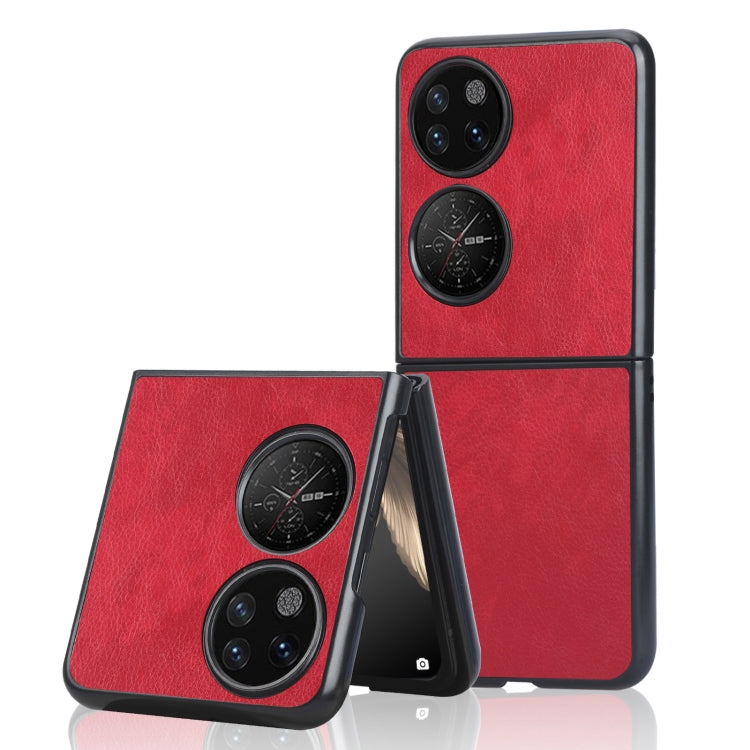 For Huawei P50 Pocket Lychee Texture Folding Phone Case(Red) - Huawei Cases by buy2fix | Online Shopping UK | buy2fix
