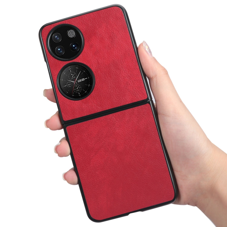 For Huawei P50 Pocket Lychee Texture Folding Phone Case(Red) - Huawei Cases by buy2fix | Online Shopping UK | buy2fix