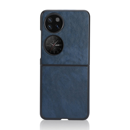 For Huawei P50 Pocket Lychee Texture Folding Phone Case(Blue) - Huawei Cases by buy2fix | Online Shopping UK | buy2fix