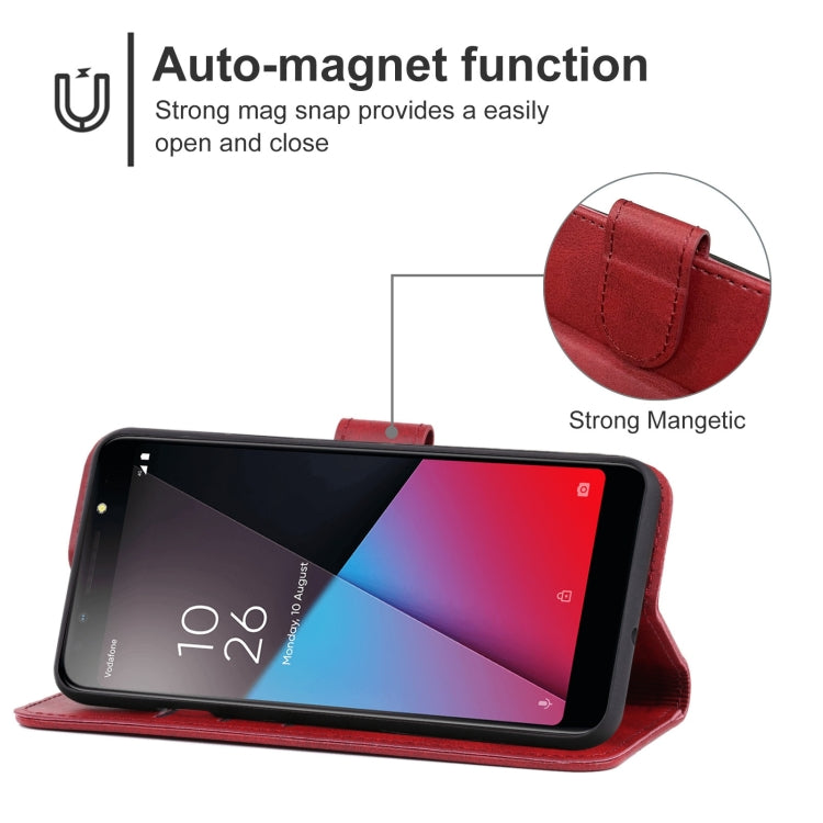 Leather Phone Case For Vodafone Smart N9 Lite(Red) - More Brand by buy2fix | Online Shopping UK | buy2fix