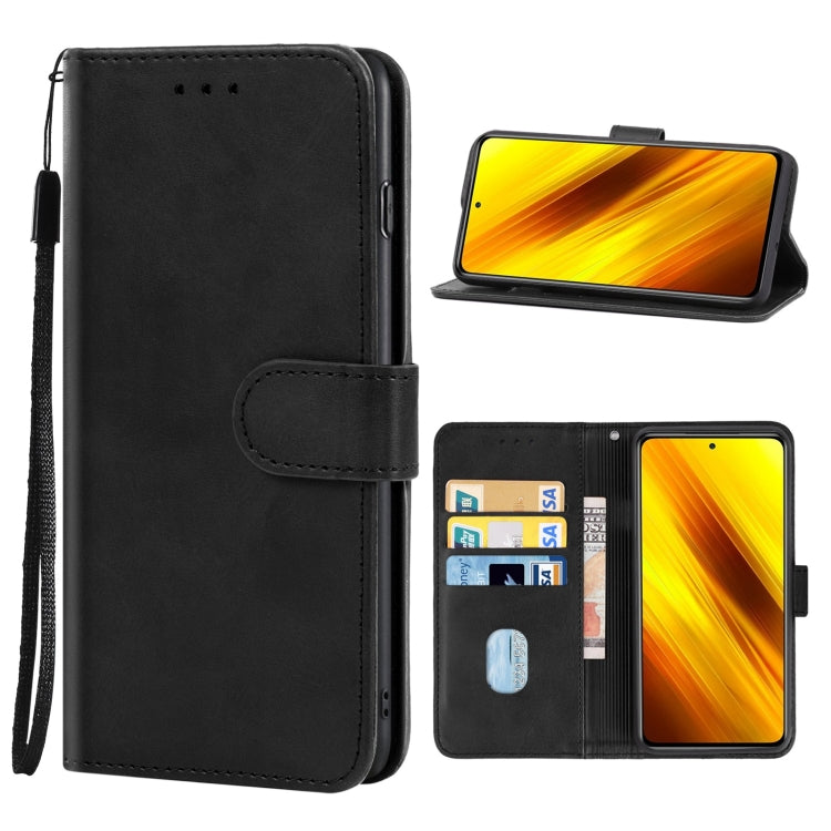 Leather Phone Case For Xiaomi Poco X3 NFC / Poco X3 / Poco X3 Pro(Black) - Xiaomi Cases by buy2fix | Online Shopping UK | buy2fix
