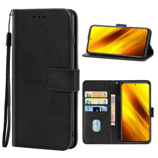 Leather Phone Case For Xiaomi Poco X3 NFC / Poco X3 / Poco X3 Pro(Black) - Xiaomi Cases by buy2fix | Online Shopping UK | buy2fix