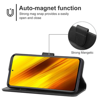 Leather Phone Case For Xiaomi Poco X3 NFC / Poco X3 / Poco X3 Pro(Black) - Xiaomi Cases by buy2fix | Online Shopping UK | buy2fix