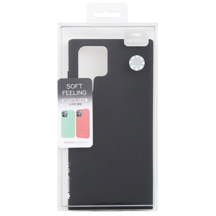 For Samsung Galaxy S22 Ultra 5G GOOSPERY SOFT FEELING Liquid TPU Soft Case(Black) - Galaxy S22 Ultra 5G Cases by GOOSPERY | Online Shopping UK | buy2fix