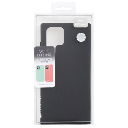 For Samsung Galaxy S22 Ultra 5G GOOSPERY SOFT FEELING Liquid TPU Soft Case(Black) - Galaxy S22 Ultra 5G Cases by GOOSPERY | Online Shopping UK | buy2fix