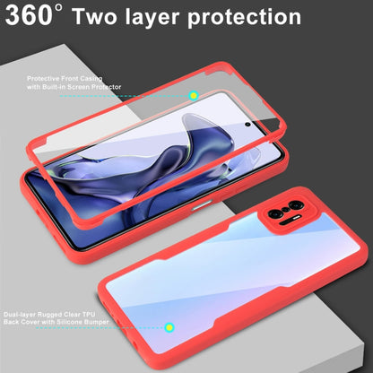 For Xiaomi Mi 11T / 11T Pro Acrylic + TPU 360 Degrees Full Coverage Shockproof Phone Case(Pink) - Xiaomi Cases by buy2fix | Online Shopping UK | buy2fix