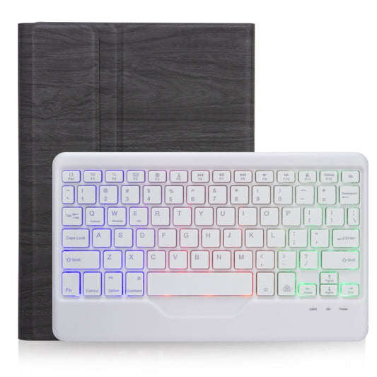 For Microsoft Surface Go 4 / 3 / 2 / 1 SFGOS Tri-color Backlit Tree Texture Bluetooth Keyboard Leather Case(Black + White) - For MicroSoft by buy2fix | Online Shopping UK | buy2fix