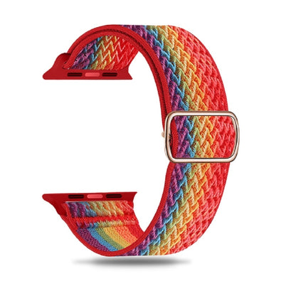 W Texture Nylon Strap For Apple Watch Ultra 49mm&Watch Ultra 2 49mm / Series 9&8&7 45mm / SE 3&SE 2&6&SE&5&4 44mm / 3&2&1 42mm(Black) - Watch Bands by buy2fix | Online Shopping UK | buy2fix