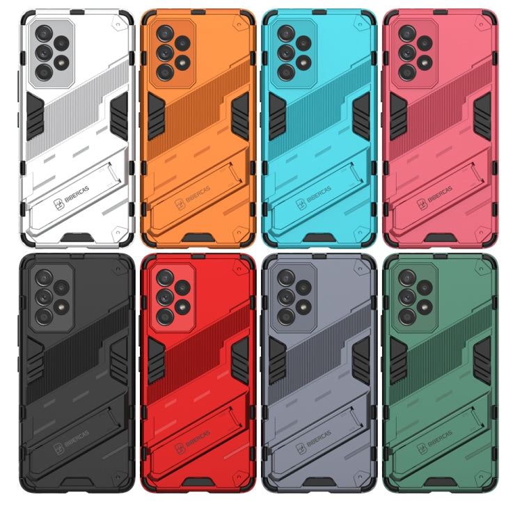 For Samsung Galaxy A53 5G Punk Armor 2 in 1 PC + TPU Shockproof Phone Case with Invisible Holder(Black) - Galaxy Phone Cases by buy2fix | Online Shopping UK | buy2fix