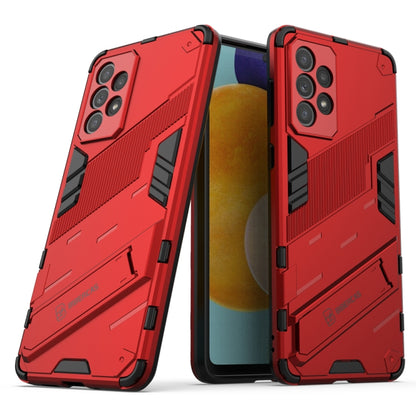 For Samsung Galaxy A73 5G Punk Armor 2 in 1 PC + TPU Shockproof Phone Case with Invisible Holder(Red) - Galaxy Phone Cases by buy2fix | Online Shopping UK | buy2fix