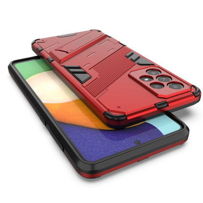 For Samsung Galaxy A73 5G Punk Armor 2 in 1 PC + TPU Shockproof Phone Case with Invisible Holder(Red) - Galaxy Phone Cases by buy2fix | Online Shopping UK | buy2fix