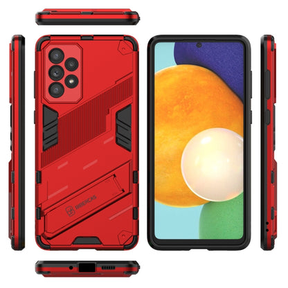 For Samsung Galaxy A73 5G Punk Armor 2 in 1 PC + TPU Shockproof Phone Case with Invisible Holder(Red) - Galaxy Phone Cases by buy2fix | Online Shopping UK | buy2fix
