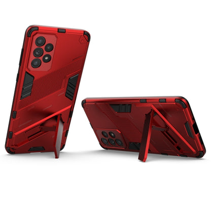 For Samsung Galaxy A73 5G Punk Armor 2 in 1 PC + TPU Shockproof Phone Case with Invisible Holder(Red) - Galaxy Phone Cases by buy2fix | Online Shopping UK | buy2fix