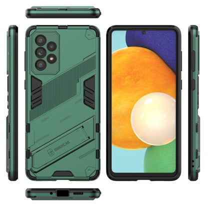 For Samsung Galaxy A73 5G Punk Armor 2 in 1 PC + TPU Shockproof Phone Case with Invisible Holder(Green) - Galaxy Phone Cases by buy2fix | Online Shopping UK | buy2fix